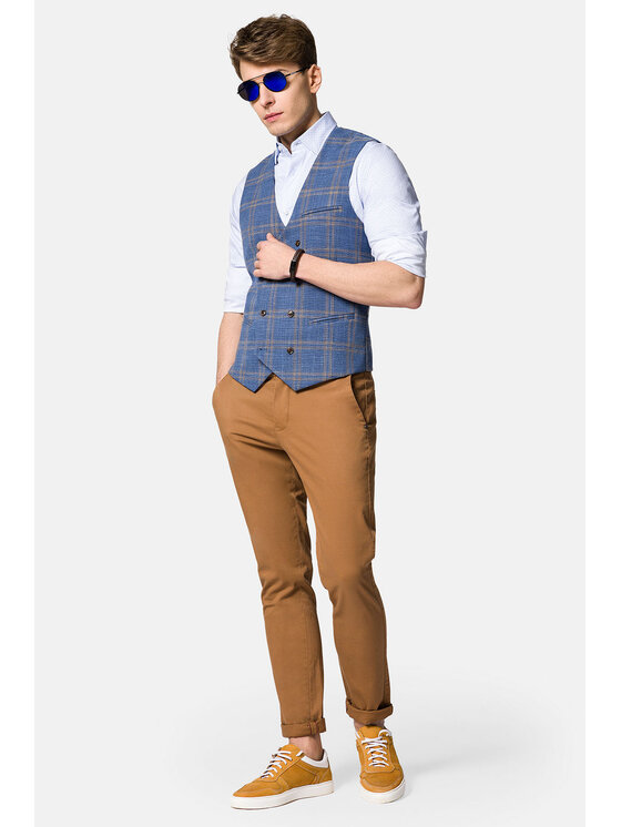 Lancerto Lancerto Kamizelka Ardon KA131123000012 Niebieski Slim Fit