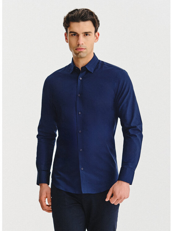 Pako Lorente Pako Lorente Koszula P25WN-1X-053 Granatowy Slim Fit