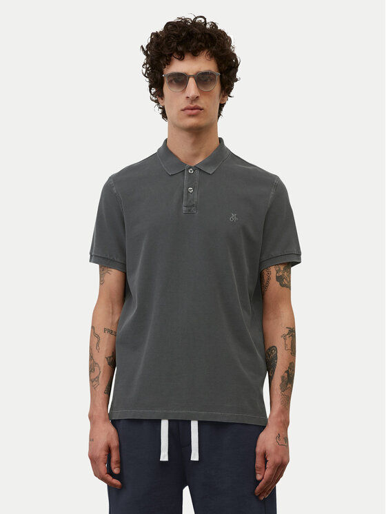 Marc O'Polo Marc O'Polo Тениска с яка и копчета B21 2266 53000 Сив Regular Fit