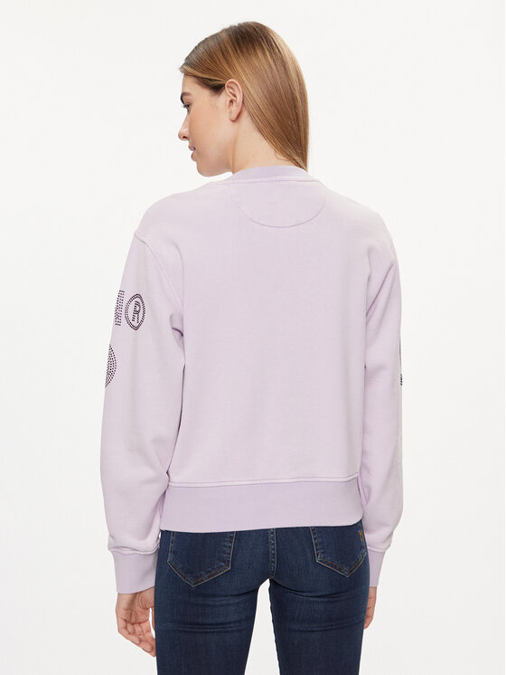 Guess Guess Суитшърт Vintage Logo W4GQ10 KC8I0 Виолетов Relaxed Fit