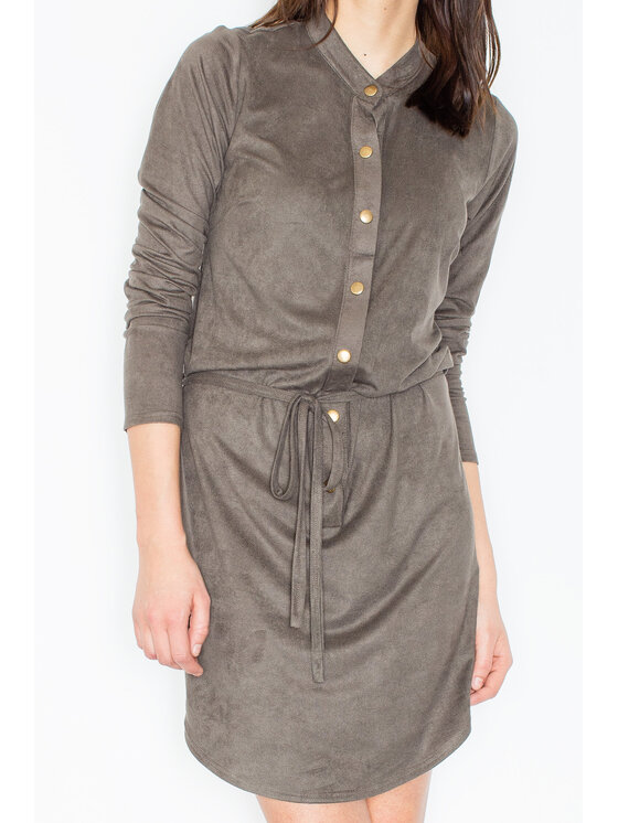 FIGL FIGL Šaty M454 Khaki Regular Fit