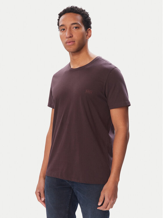 BOSS T-krekls 50565324 Tumši brūna Regular Fit