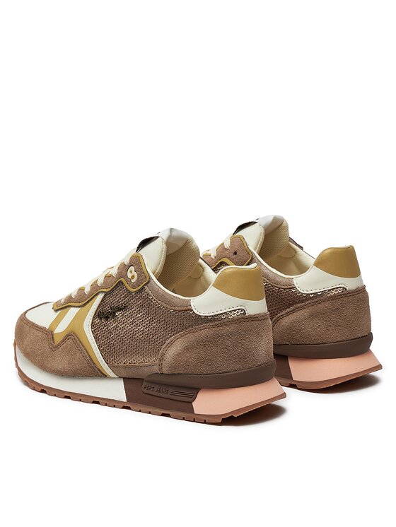 Pepe Jeans Pepe Jeans Sneakersy Brit Sequins W PLS40009 Beżowy