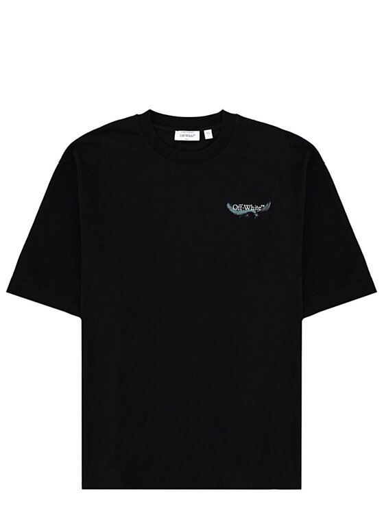 Off-White Off-White T-Shirt OMAA120S26JER00E Czarny Regular Fit