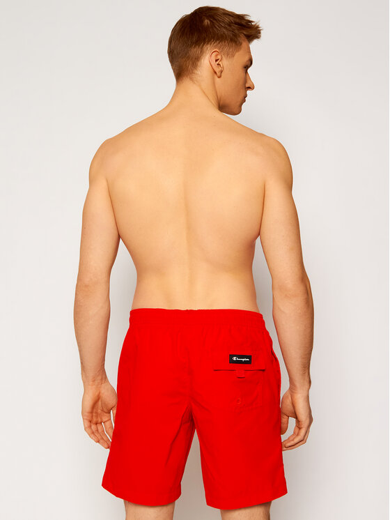 Champion Champion Шорти для плавання Satin Script Logo Board 214428 Червоний Board Fit