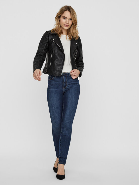 Vero Moda Vero Moda Geacă din imitație de piele Kerri 10228728 Negru Regular Fit