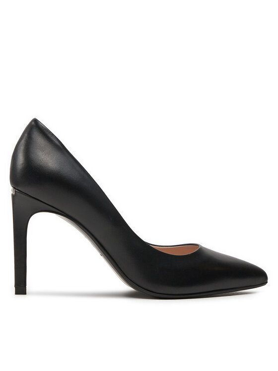 Pantofi cu toc subțire Calvin Klein Heel Pump 90 Lth HW0HW02110 Negru