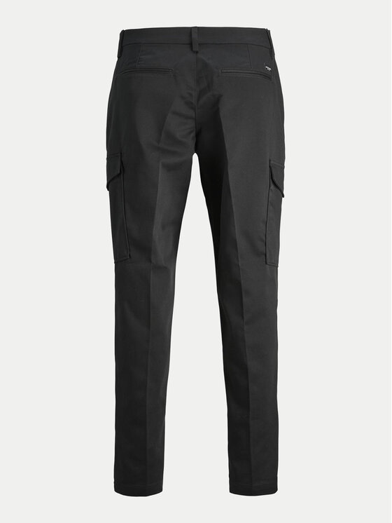 Jack&Jones Jack&Jones Hlače iz tkanine Bill 12247358 Črna Tapered Fit