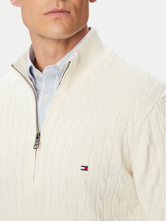 Tommy Hilfiger Tommy Hilfiger Пуловер Classic MW0MW36532 Кремав Regular Fit