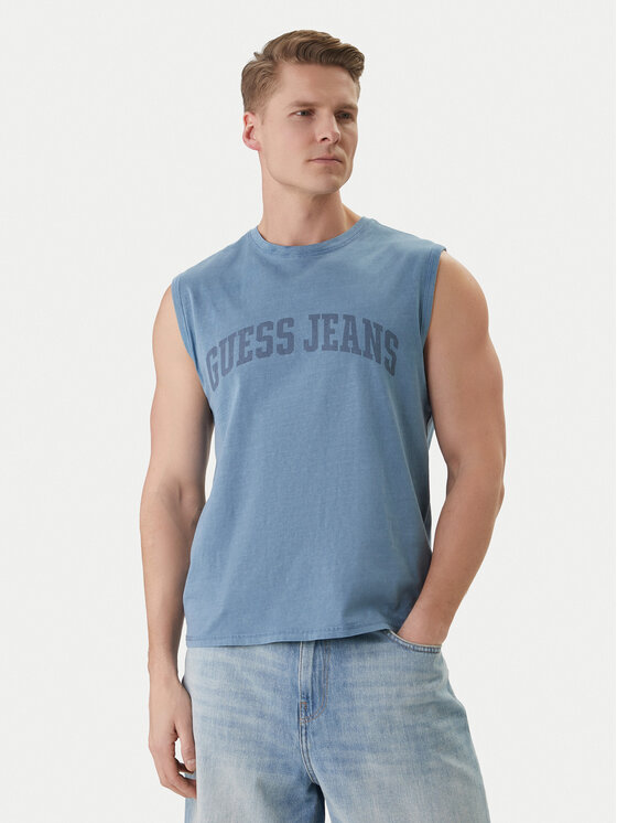 Guess Jeans Tank top M6GPB2 K8FQ4 Albastru Regular Fit