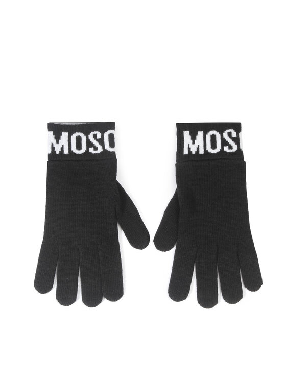 MOSCHINO Dámske rukavice 65232 M2357 Čierna