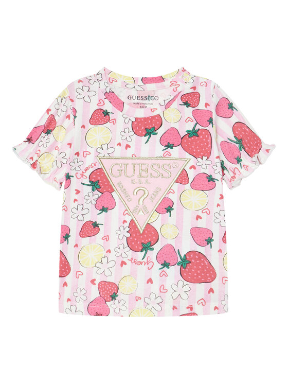 Guess Guess T-krekla un šortu komplekts A6GG02 K6YW4 Rozā Regular Fit