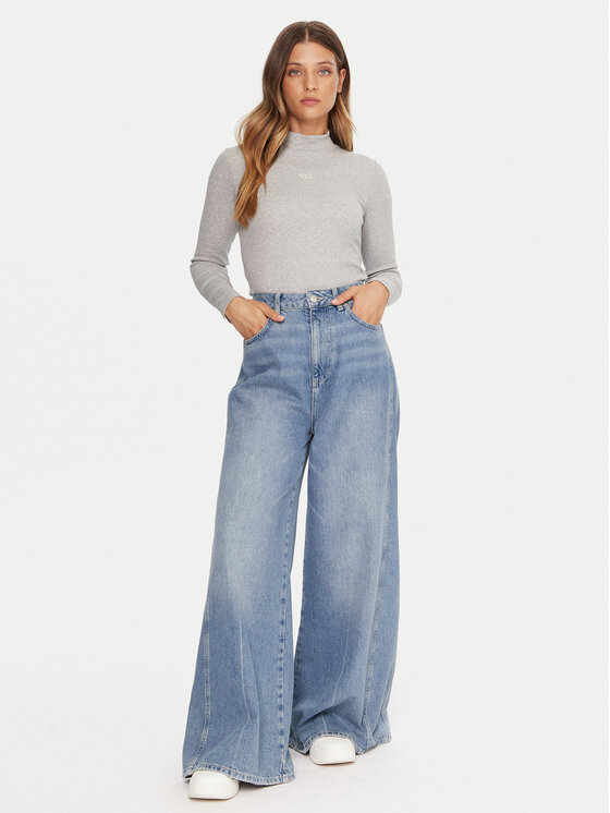 Guess Jeans Guess Jeans Гольф W5BP23 KA0H1 Сірий Slim Fit
