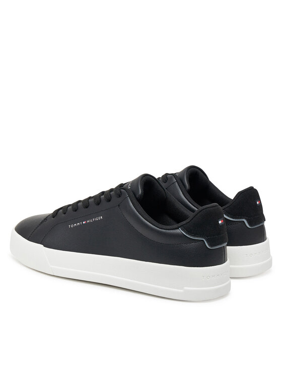 Tommy Hilfiger Tommy Hilfiger Sportcipők Th Court Lth Detail Ess FM0FM05367 Fekete