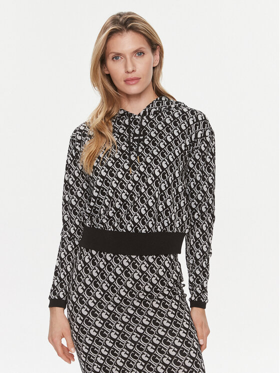 Guess Guess Bluză Gl Logo V4RQ13 KC2X2 Negru Regular Fit