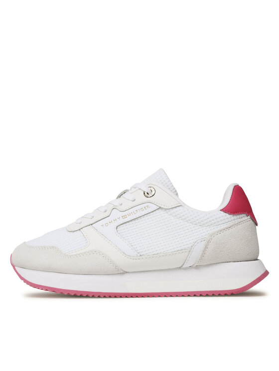 Tommy Hilfiger Tommy Hilfiger Laisvalaikio batai Essential Mesh Runner FW0FW07381 Balta