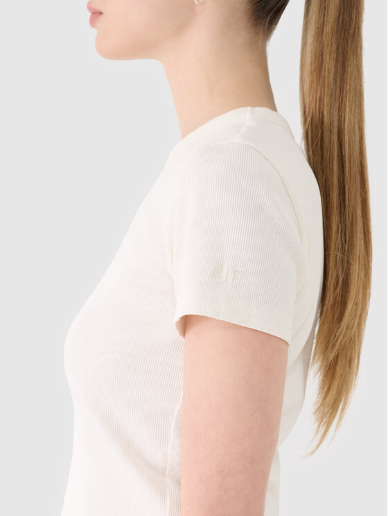 4F 4F T-Shirt SS MIDSHOP TEXTILE Biały Slim Fit