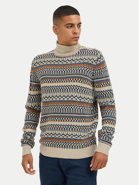 Blend Blend Bluză cu gât 20717264 Bej Regular Fit
