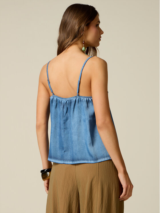 Oltre Oltre Blusa 2156R003262N024 Turchese Regular Fit