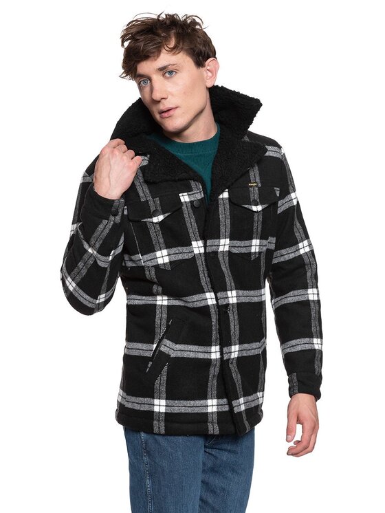 Wrangler Wrangler Kurtka zimowa WRANGE COAT Czarny Regular Fit