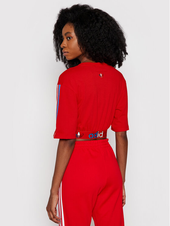 Blusa adicolor Primeblue Tricolor GN2935 Rosso