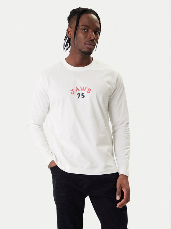 Jack & Jones Jack & Jones Hosszú ujjú Jaws 12286615 Fehér Relaxed Fit