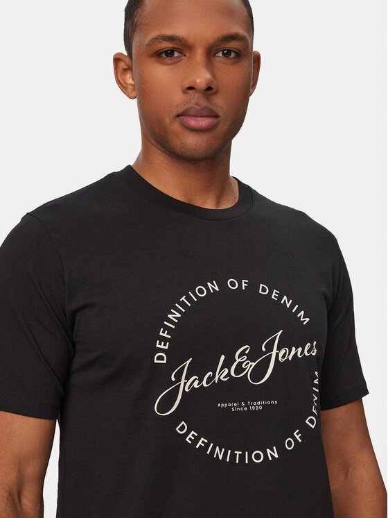 Jack & Jones Jack & Jones T-Shirt Grayson 12288377 Μαύρο Regular Fit