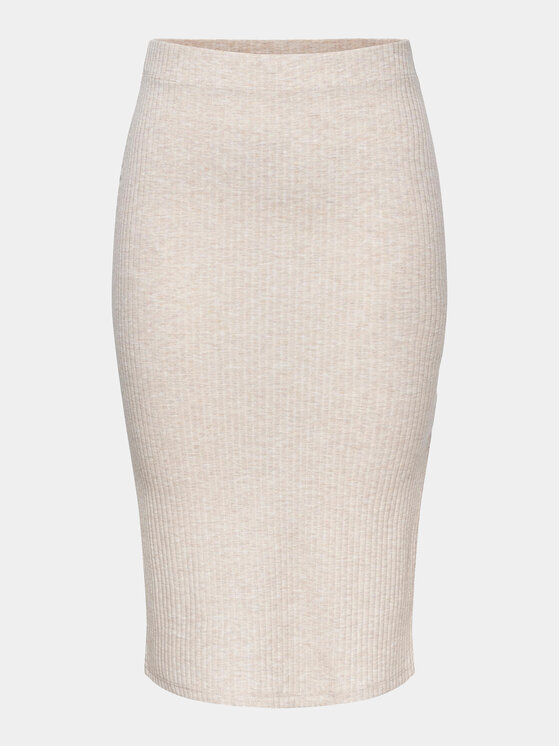 ONLY ONLY Pouzdrová sukně Emma 15233600 Béžová Slim Fit