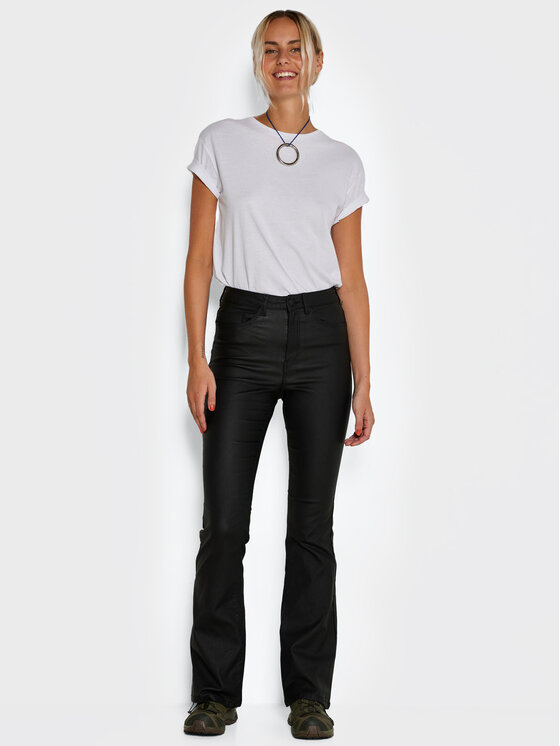 Noisy May Noisy May Dirbtinės odos kelnės Sallie 27018425 Juoda Skinny Fit