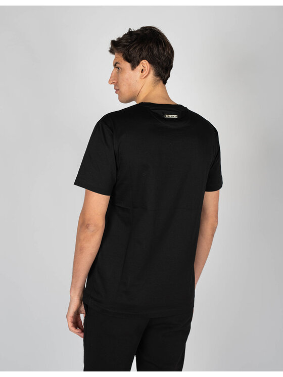 Les Hommes Les Hommes T-Shirt LKT202 700P | Regular Fit Mercerized Cotton T-Shirt Μαύρο Regular Fit