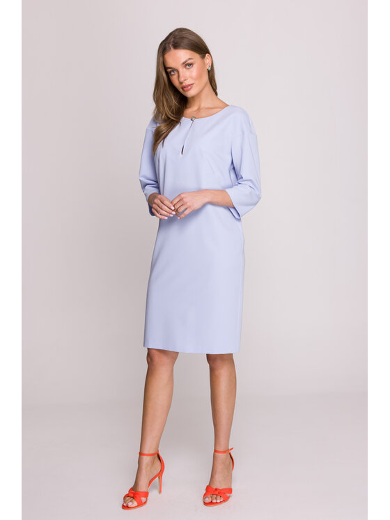 Stylove Stylove Večerní šaty S394 Světle modrá Premium Fit