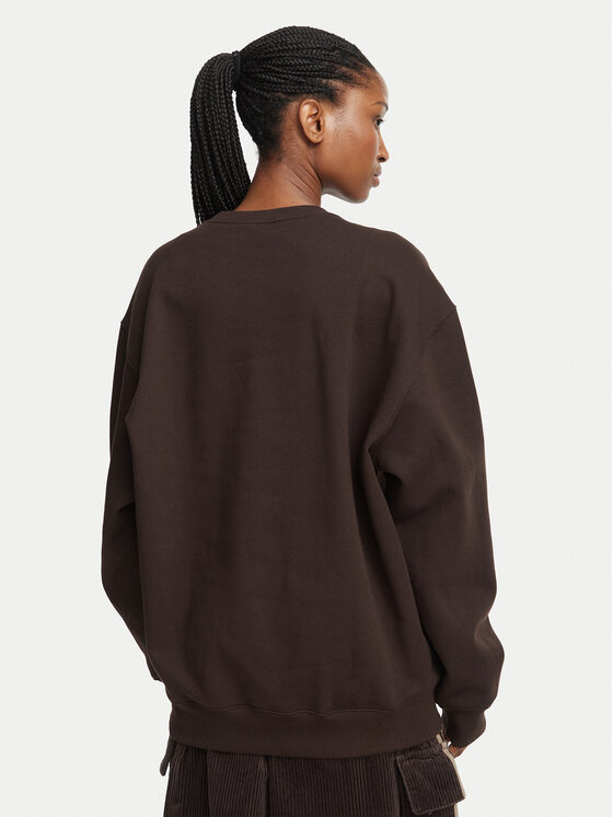 adidas adidas Bluza LL0424 Brązowy ciemny Oversize