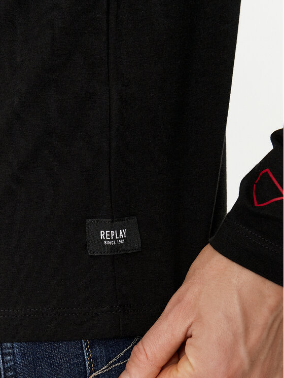 REPLAY Replay Longsleeve M6653.000.23352P Negru Regular Fit