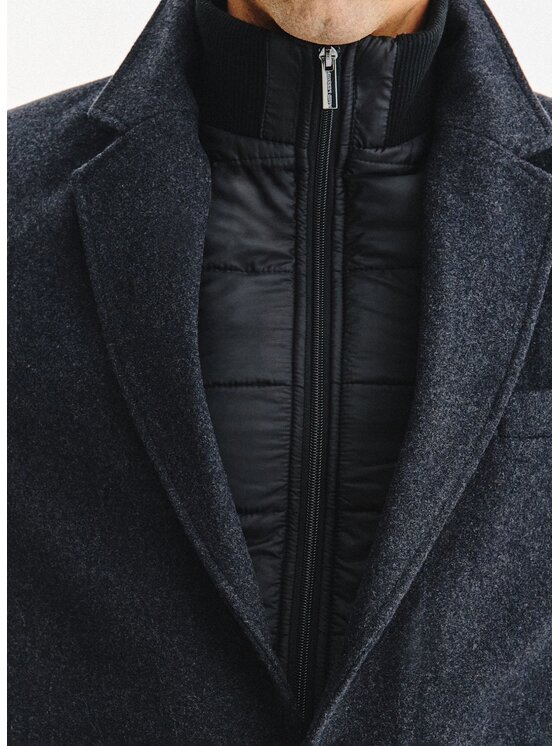 Pako Lorente Pako Lorente Płaszcz zimowy P25WF-7X-016 Szary Classic Fit