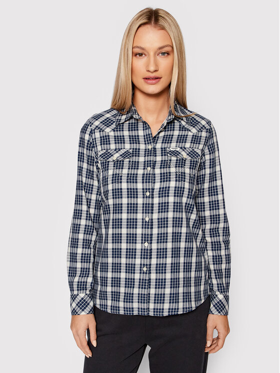 Wrangler Wrangler Särk Western W5N13OX9I 112146157 Tumesinine Slim Fit