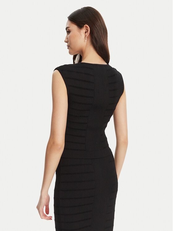 Guess Guess Bluzka W5YR12 Z0130 Czarny Regular Fit