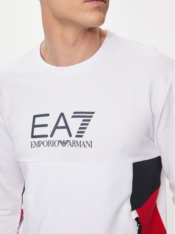 EA7 Emporio Armani EA7 Emporio Armani Majica dugih rukava 3DPM14 PJLIZ 1100 Bijela Regular Fit