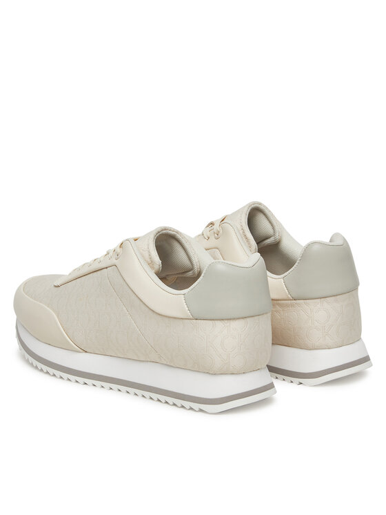 Calvin Klein Calvin Klein Сникърси Runner Lace Up - Jacq HW0HW02413 Екрю