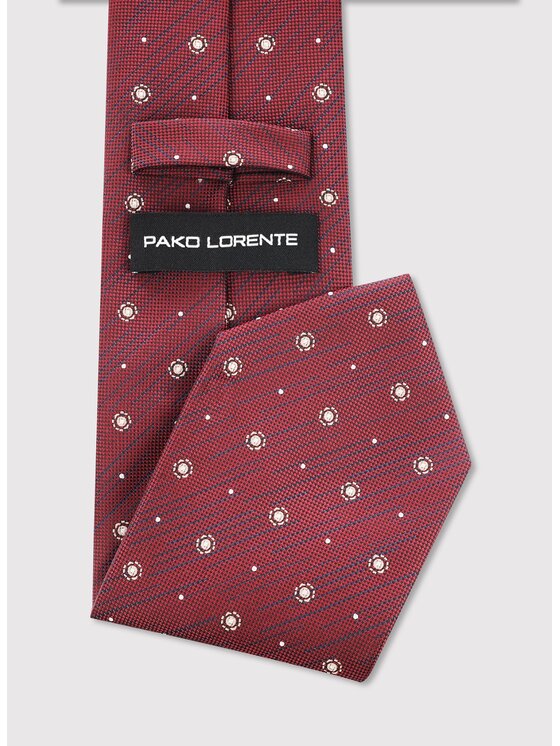 Pako Lorente Pako Lorente Krawat P25WF-KX-012 Bordowy