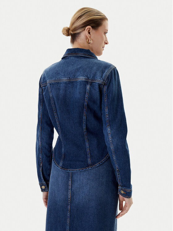 Guess Guess Jeansová bunda W5YN49 D5QP4 Tmavomodrá Regular Fit