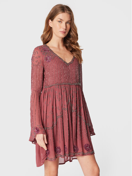 NKN Nekane NKN Nekane Ikdienas kleita SH.SIRA Bordo Regular Fit