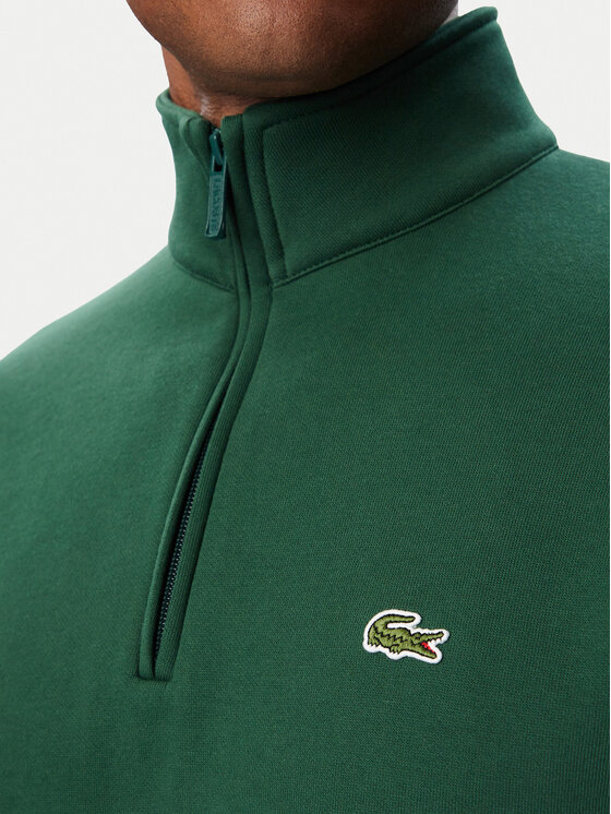 Lacoste Lacoste Bluza SH8866 Zielony ciemny Regular Fit