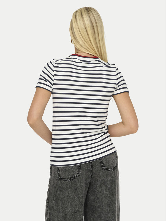 ONLY ONLY Tricou Heart 15318959 Alb Regular Fit