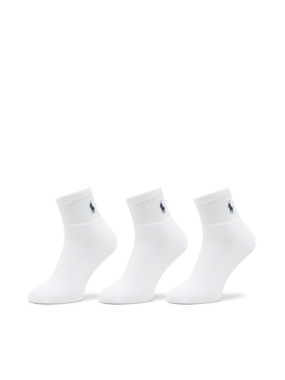 Polo Ralph Lauren Polo Ralph Lauren 3 vīriešu augsto zeķu pāru komplekts 449655220003 Balts