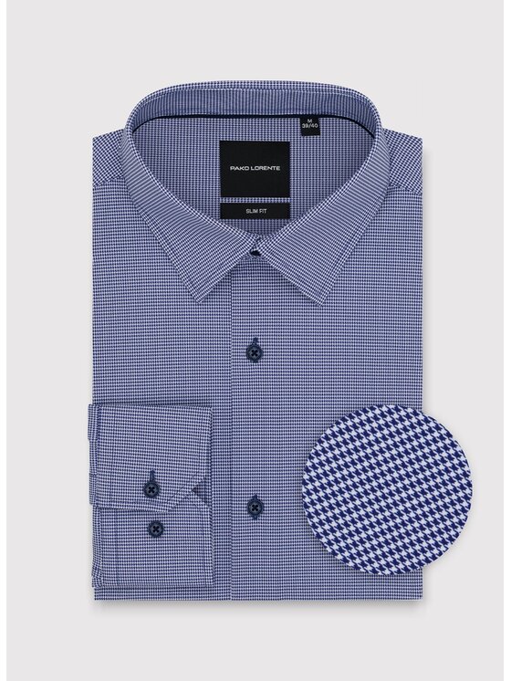 Pako Lorente Pako Lorente Koszula P25WF-1X-052 Granatowy Slim Fit