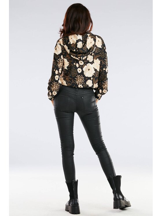 Awama Awama Bluzka A369 Brązowy Basic Fit