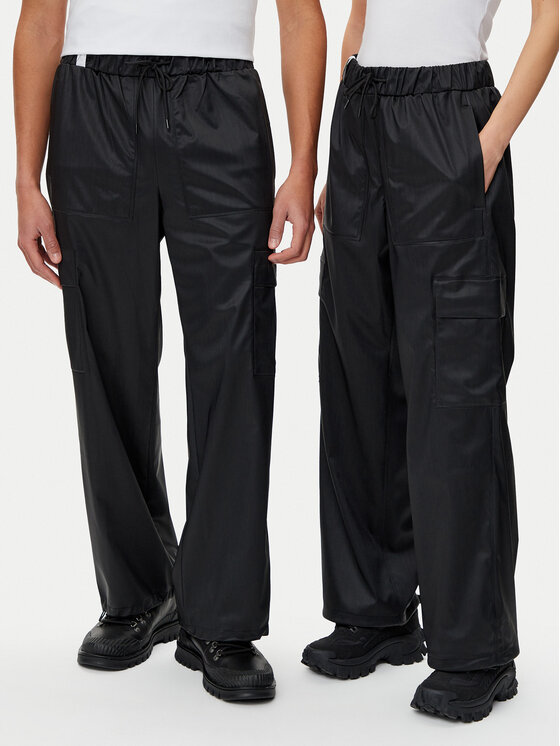 Rains Rains Αδιάβροχο παντελόνι Unisex 18990 Μαύρο Wide Leg