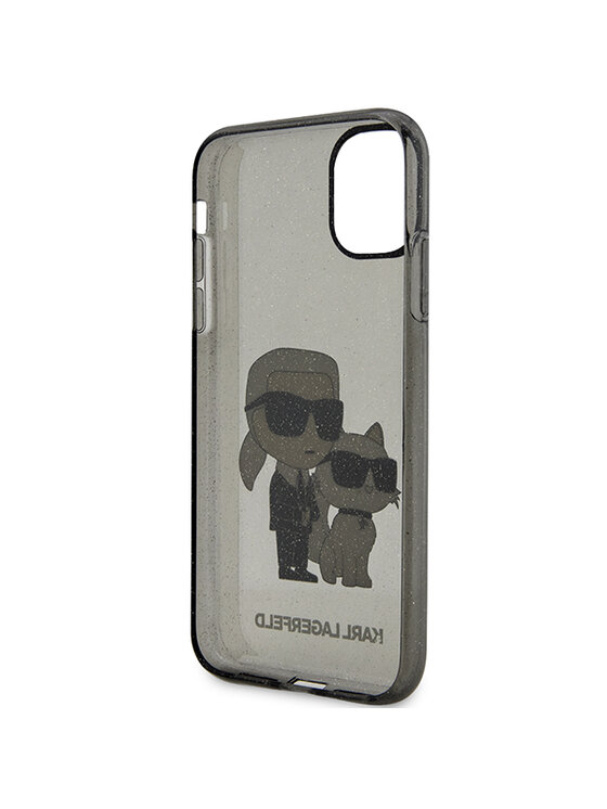 KARL LAGERFELD KARL LAGERFELD Etui na telefon Choupette Glitter Czarny