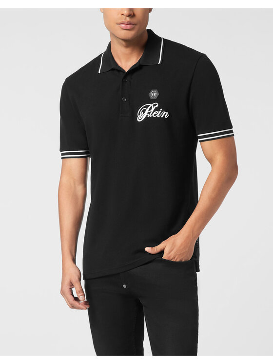 PHILIPP PLEIN PHILIPP PLEIN Polo 26149 Czarny Slim Fit