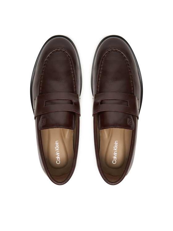 Calvin Klein Calvin Klein Poltopánky Ess Rubber Penny Loafer Pol Lth HM0HM02025 Hnedá